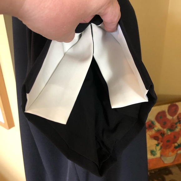 REPREVE sz 22W Little Black Dress White Pleat Sleeve ECORecycle FastDry $180 NEW - Picture 9 of 17